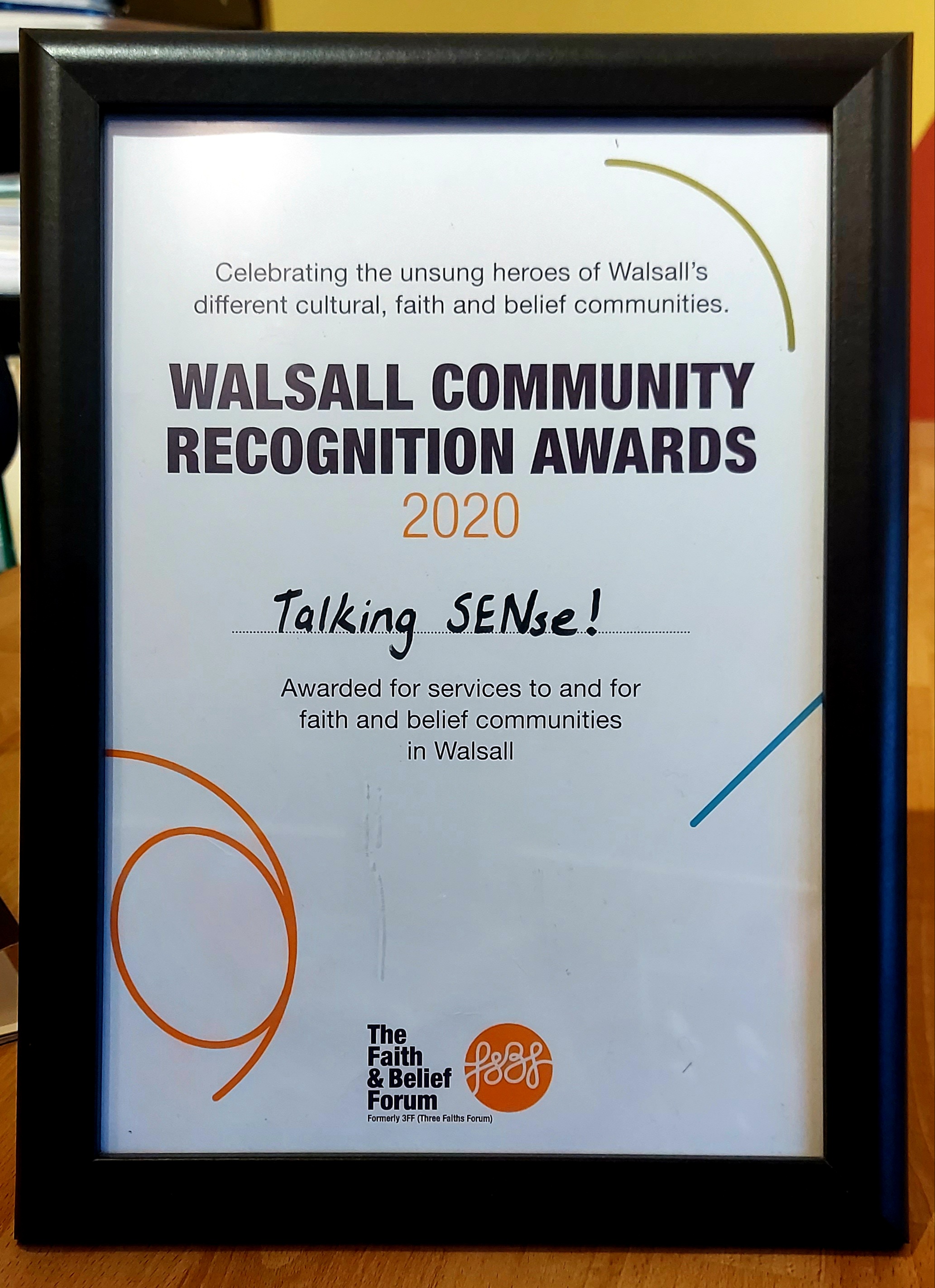 Walsall Community Recognition Award | Talking SENse!